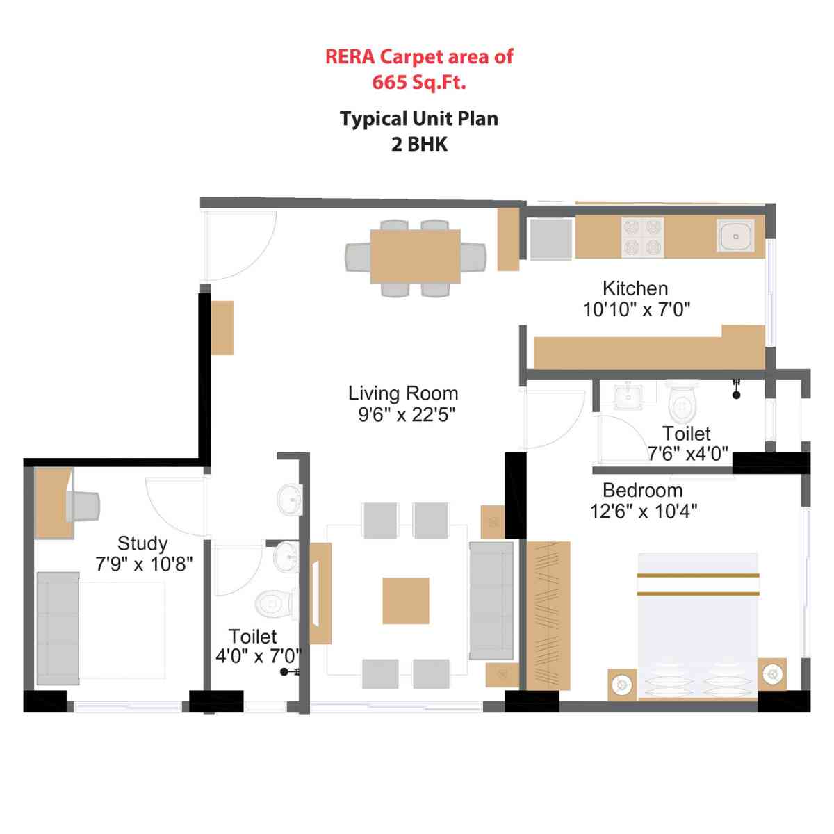 Naman-Premier-Floor-Plan-2-BHK-665-Sqft